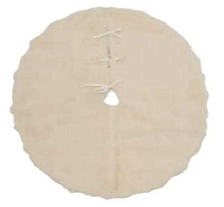 COPRIBASE ALBERO IN POLIESTERE/PELUCHE BIANCA Ø90CM