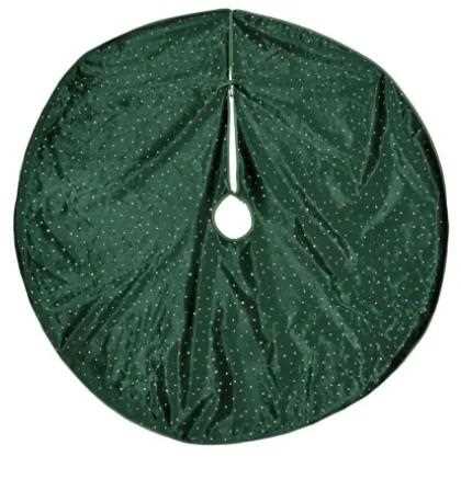 COPRIBASE ALBERO IN VELLUTO/ POLIESTERE VERDE Ø120CM