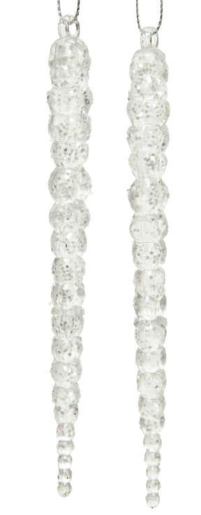GHIACCIOLO ACRILICO C/GLITTER D.1.5XH.14.5CM