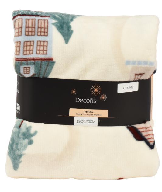 COPERTA POLIESTERE FLANELLA C/CASE 130X170CM