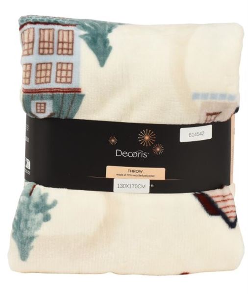 COPERTA POLIESTERE FLANELLA C/CASE 130X170CM