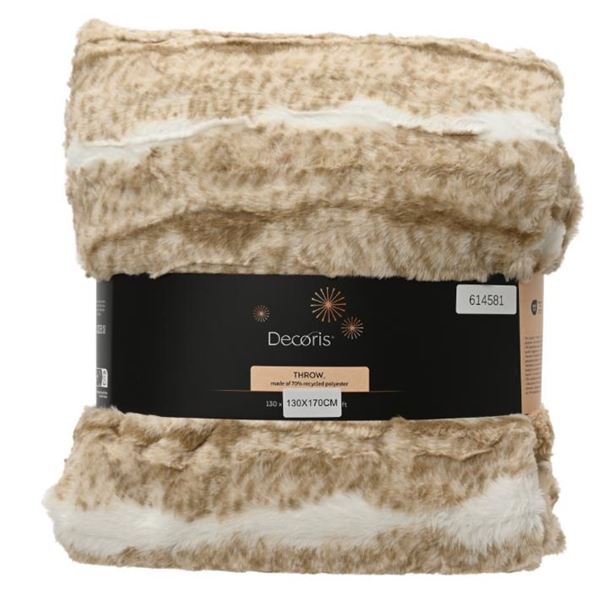 COPERTA POLIESTERE PELO CONIGLIO BICOLORE 130X170CM