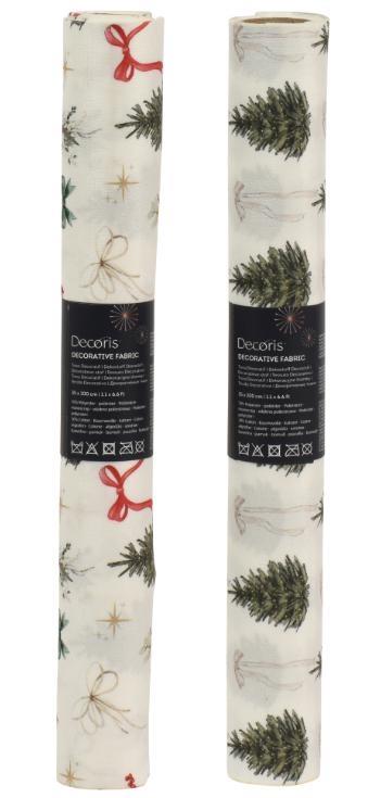 RUNNER POLIESTERE C/ALBERI NATALE 2ASS. 120X35CM