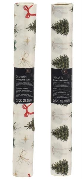 RUNNER POLIESTERE C/ALBERI NATALE 2ASS. 120X35CM