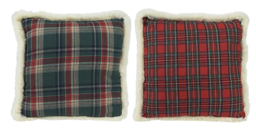 CUSCINO POLIESTERE QUADRI SCOZZESE 2ASS. 45X45XH.2.5CM