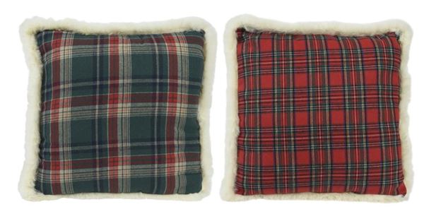 CUSCINO POLIESTERE QUADRI SCOZZESE 2ASS. 45X45XH.2.5CM