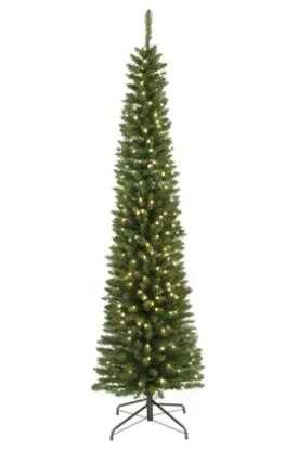 ALBERO NATALE PVC PENCIL PINE 200LED L.CALDA Ø 50XH.180CM