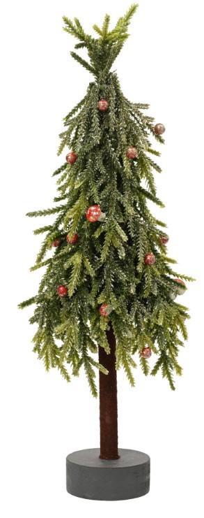 MINI ALBERO ABETE IN POLIETILENE CON BACCHE D.14xH.45CM