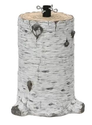 BASE ALBERO IN MAGNESIO TRONCO BIANCO Ø33XH.48.5CM