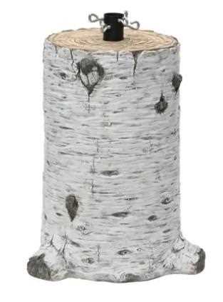 BASE ALBERO IN MAGNESIO TRONCO BIANCO Ø33XH.48.5CM