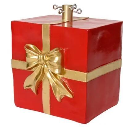 BASE ALBERO IN MAGNESIO REGALO ROSSO/ORO 28X31.5XH.36CM