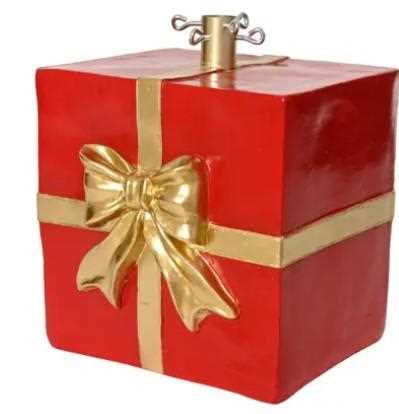 BASE ALBERO IN MAGNESIO REGALO ROSSO/ORO 28X31.5XH.36CM