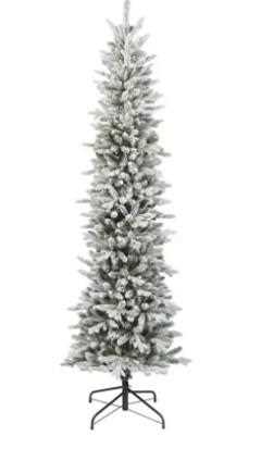 ALBERO NATALE PE/PVC SLIM FIR INNEVATO Ø55XH.180CM