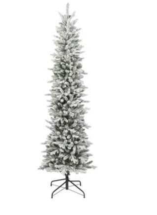 ALBERO NATALE PE/PVC SLIM FIR INNEVATO Ø73XH.240CM