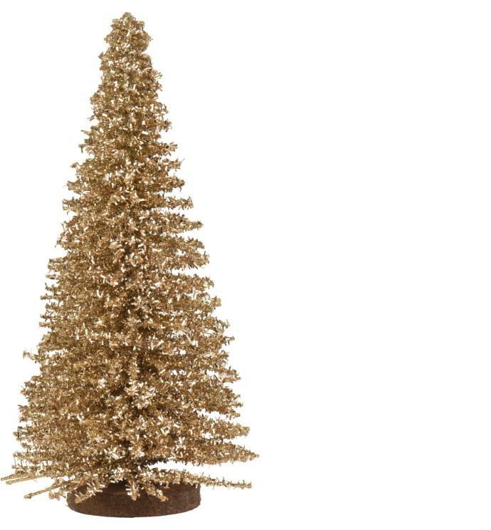 ALBERO DI BAMBOO CON GLITTER ORO D.12X H.30CM