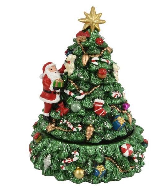 ALBERO VERDE IN POLIRESINA CON CARILLON 12X12X H.16CM