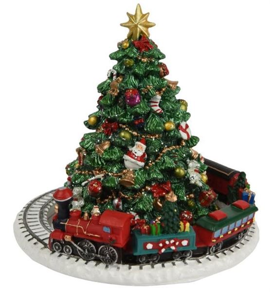 ALBERO VERDE IN POLIRESINA CON CARILLON 16X16X H.16CM