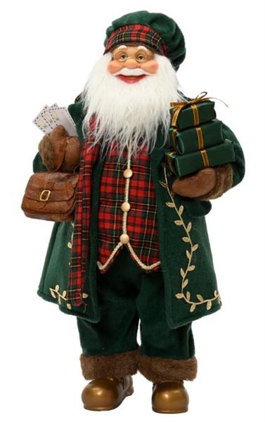 BABBO NATALE IN PVC VERDE 35X16XH.60CM