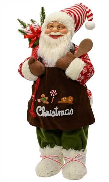 BABBO NATALE IN PVC COLORATO 29X13XH.45CM
