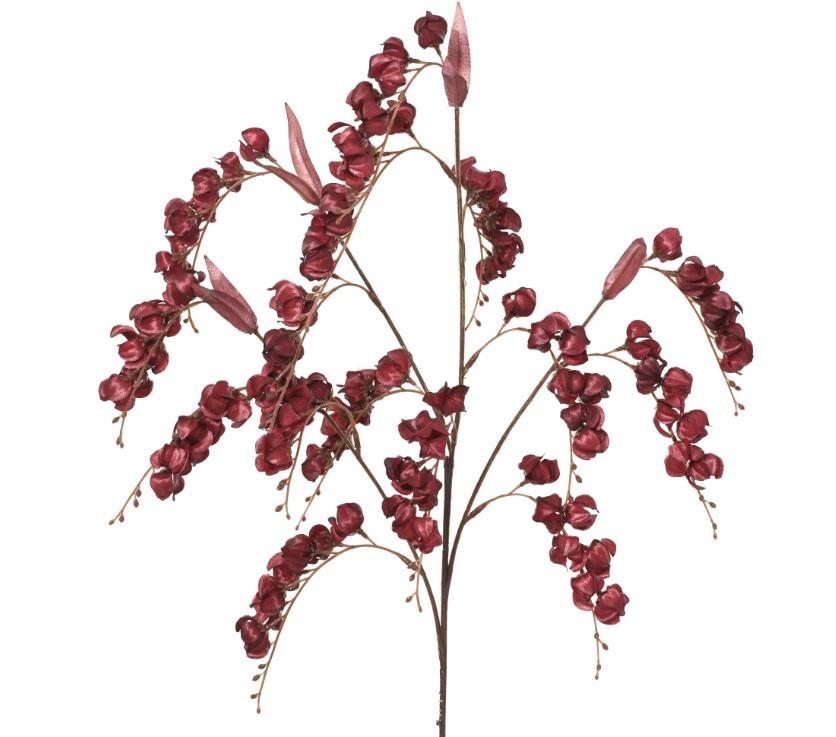 RAMO FIORE LANTERNA LUREX CM.27X20X100H MAROON