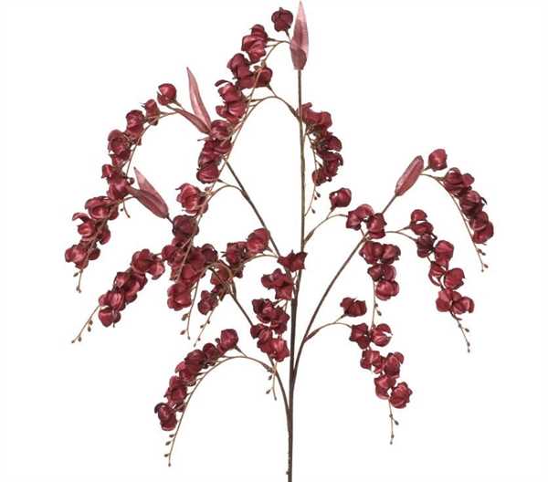 RAMO FIORE LANTERNA LUREX CM.27X20X100H MAROON