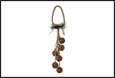 DECORO D'APPENDERE PIGNE 10X4X36CM METAL/NICKEL
