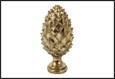 PIGNA CONAN SU PIEDE ORO CERAMICA 15,5X15,5X30CM