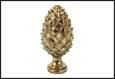 PIGNA CONAN SU PIEDE ORO CERAMICA 15,5X15,5X30CM