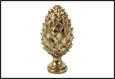 PIGNA CONAN SU PIEDE ORO CERAMICA 15,5X15,5X30CM
