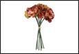 BOUQUET ROSE GERANI BORDEAUX 19X13X28CM PVC/SETA