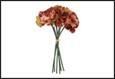 BOUQUET ROSE GERANI BORDEAUX 19X13X28CM PVC/SETA
