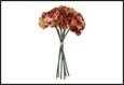 BOUQUET ROSE GERANI BORDEAUX 19X13X28CM PVC/SETA