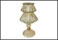 PORTACANDELE BELA VETRO BEIGE 10,5X10,5X19CM