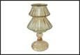PORTACANDELE BELA VETRO BEIGE 10,5X10,5X19CM