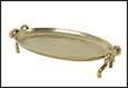VASSOIO DARLA METALLO/NICKEL ORO L25B42H9CM