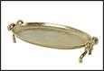 VASSOIO DARLA METALLO/NICKEL ORO L25B42H9CM