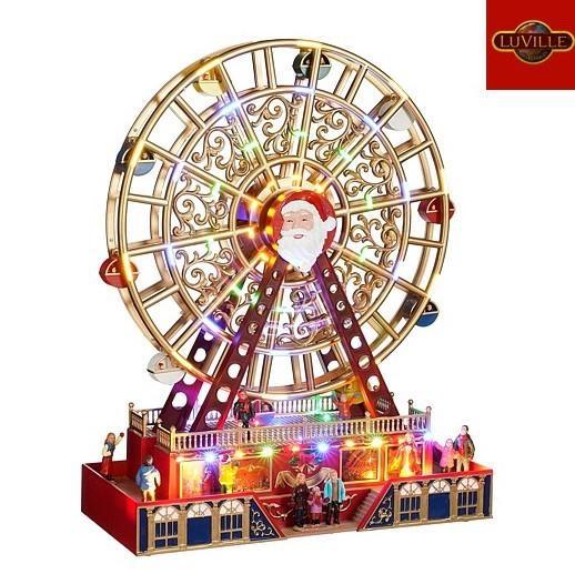 RUOTA PANORAMICA PVC MOVIMENTO E LED A BATTERIE 38X17XH48 CM