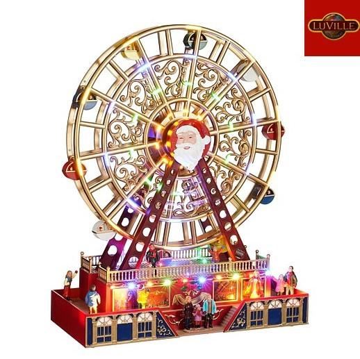 RUOTA PANORAMICA PVC MOVIMENTO E LED A BATTERIE 38X17XH48 CM
