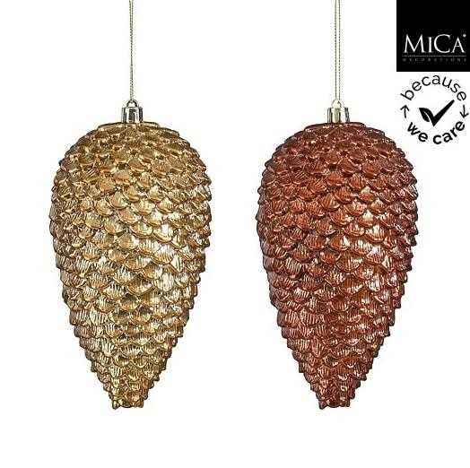 DECORO PIGNA PVC 2 COLORI ASSORTITI MARRONE/ORO PERLA H16XD9