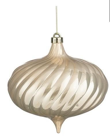 DECORO CIPOLLA PVC COLORE CREMA PERLA - H17XD19 CM