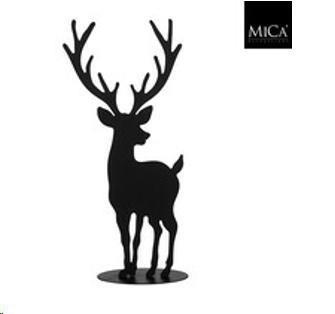 DECORAZIONE METALLO CERVO COLORE NERO 19X8XH42,5 CM