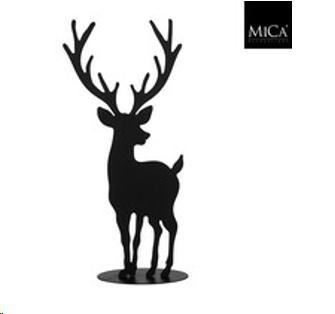 DECORAZIONE METALLO CERVO COLORE NERO 19X8XH42,5 CM