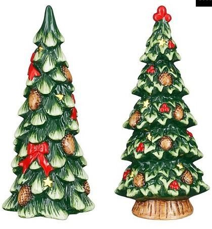 DECORAZIONE ALBERO VERDE RESINA A BATTERIE 2 MOD ASS. H32XD1