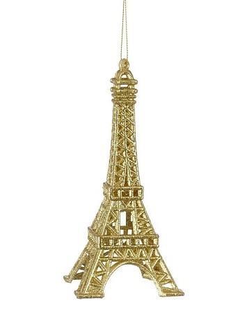 PENDENTE TOUR EIFFEL ORO PVC 7,5X7,5XH16,5 CM
