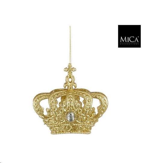 PENDENTE CORONA ORO PVC 10X5XH9 CM