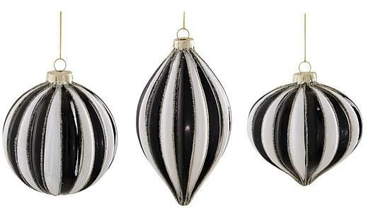 PALLINA VETRO BIANCA/NERA 3 MOD. ASS. SFERA/CIPOLLA/GOCCIA D
