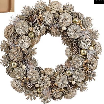CORONA HANLEY BIANCO NATURALE H9XD45 CM