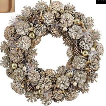CORONA HANLEY BIANCO NATURALE H9XD45 CM