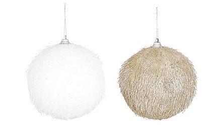 PALLINA PVC 2 MOD. ASSORTITI CHAMPAGNE/BIANCO D10 CM