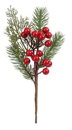 PICK BACCHE DI PINO ROSSO 25 CM